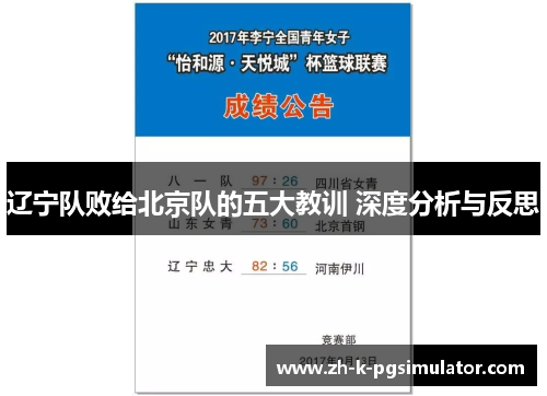 辽宁队败给北京队的五大教训 深度分析与反思
